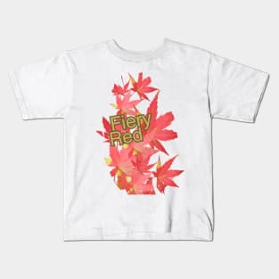 Maple leaves Fiery red Kids T-Shirt